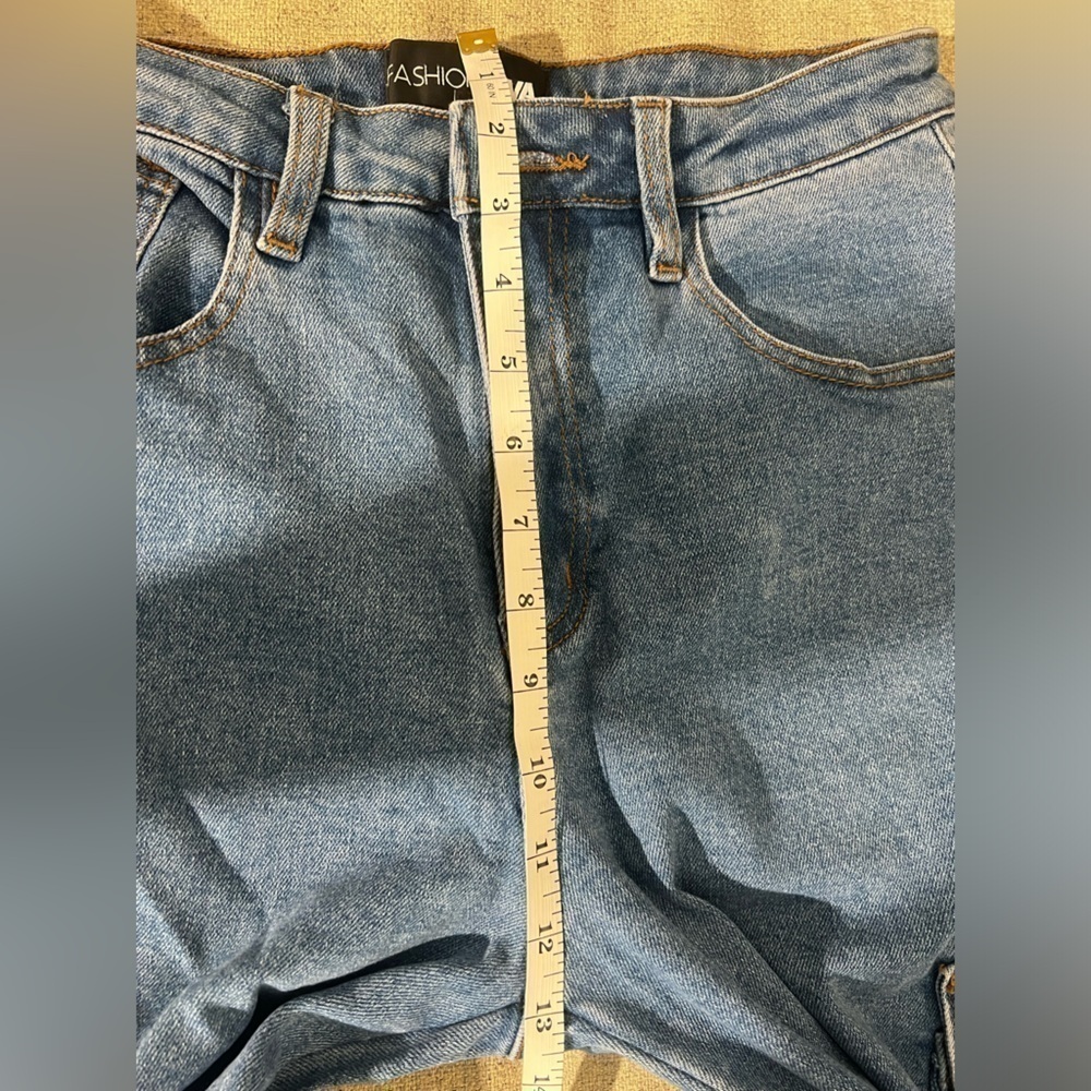 Fashion Nova cargo wide leg jeans size 9 - Picture 6 of 9